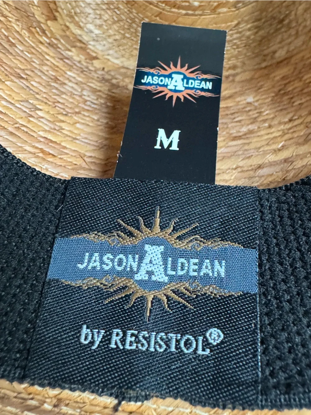 Jason Aldean Wide-Brim Straw Western Hat - Brown M